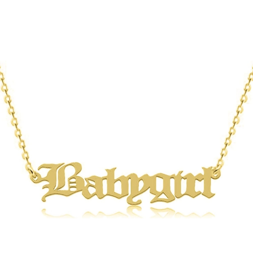 Babygirl 18k gold plated Dainty Necklace
